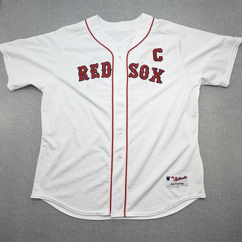 Boston Red Sox Jason Varitek #33 Majestic Authentic MLB Jersey 56 3XL Captain